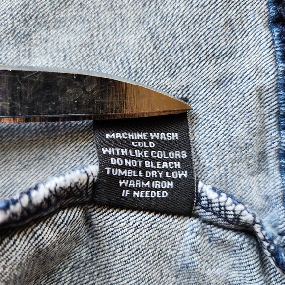 New Look Girl's Denim Jean Vest Size L - Picture 7 of 10